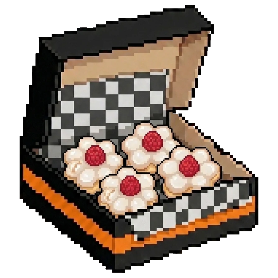 Raspberry & White